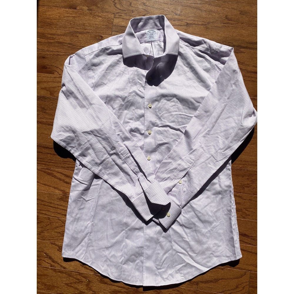 Brooks‎ Brothers Regent Red White Striped Long Sleeved Shirt Size 15 1/2-4/5
